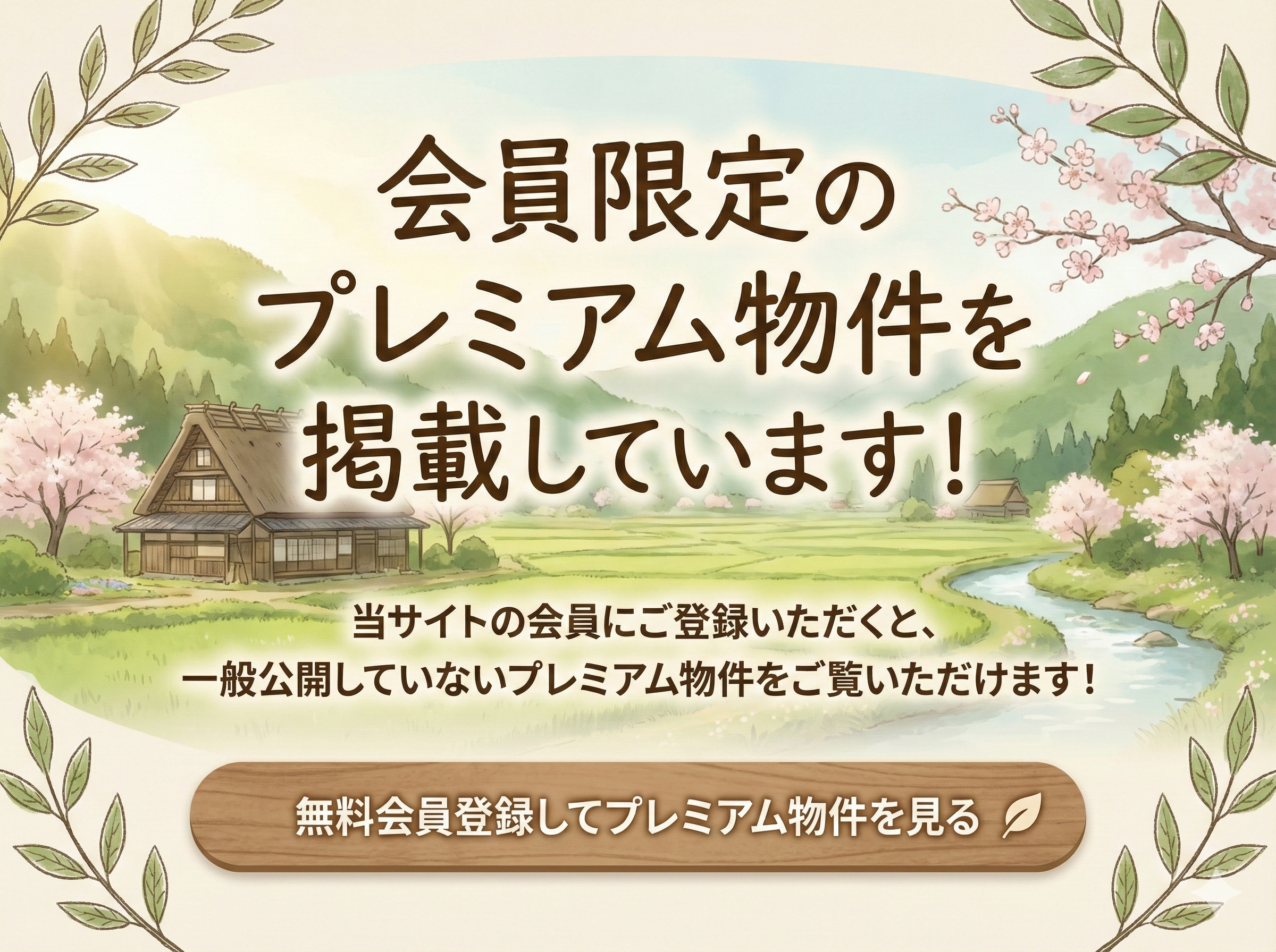 東栄建設　プレミアム物件　会員登録案内画像